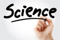 Hand writing SCIENCE with marker Royalty Free Stock Photo