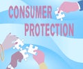 Writing displaying text Consumer Protection. Internet Concept Fair Trade Laws to ensure Consumers Rights Protection Royalty Free Stock Photo