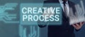 Hand writing sign Creative Process. Internet Concept connecting ideas into something valuable creativity Businessman Royalty Free Stock Photo