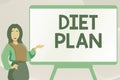 Hand writing sign Diet Plan. Business approach detailed proposal for doing or achieving a heathy eating habit Typing New