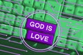 Writing displaying text God Is Love. Business showcase Believing in Jesus having faith religious thoughts Christianity Royalty Free Stock Photo