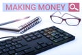 Conceptual caption Making Money. Business approach Giving the opportunity to make a profit Earn financial support Royalty Free Stock Photo