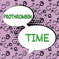 Conceptual caption Prothrombin Time. Business concept state of the relationship between the public and a company Woman
