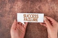 Handwriting text Success Failure. Business concept failure is a part of your road or progress to success Royalty Free Stock Photo