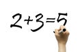 Hand writing simple math formula Royalty Free Stock Photo