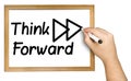 Hand Writing Think Forward Black Marker Whiteboard Royalty Free Stock Photo