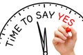 Time To Say Yes Clock Concept Royalty Free Stock Photo