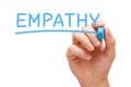 Word Empathy Handwritten With Blue Marker