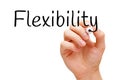 Word Flexibility Handwritten With Black Marker Royalty Free Stock Photo