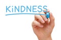 Word Kindness Handwritten With Blue Marker Royalty Free Stock Photo