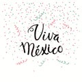 Viva Mexico lettering quote