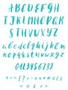 Hand written calligraphy alphabet