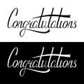 Hand written congratulation lettering