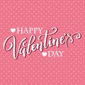 Hand written Happy Valentines day, vector illustration Royalty Free Stock Photo