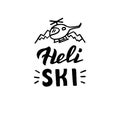 Hand written heli ski logo.