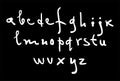 Hand written latin vector alphabet Royalty Free Stock Photo