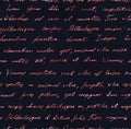 Hand written letter - seamless text Lorem ipsum. Repeating pattern Royalty Free Stock Photo