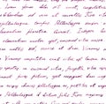 Hand written letter - seamless text Lorem ipsum. Repeating pattern Royalty Free Stock Photo