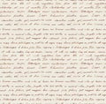 Hand written letter - seamless text Lorem ipsum. Repeating pattern Royalty Free Stock Photo