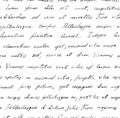 Hand written letter - seamless text Lorem ipsum. Repeating pattern