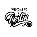 Hand written Lettering for city name Berlin