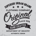 Hand written lettering label.Apparel design for tee print