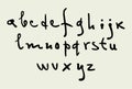 Hand written latin vector alphabet