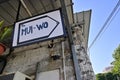 Hand written Mui-Wo road sign