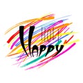 Happy Holi lettering