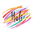 Colorful Holi lettering