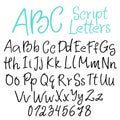 Hand-written script letters