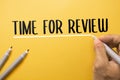 Hand written word - TIME FOR REVIEW Royalty Free Stock Photo
