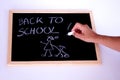 Hand writting back to school Royalty Free Stock Photo