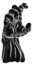 Hand Zombie Monster Scary Arm Woodcut