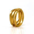 Handamde Yellow Gold Ring 24K