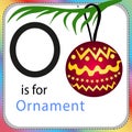 Pictures for kids to Learn Alphabet - O is for Ornament Royalty Free Stock Photo