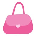 handbag cosmetics things female pink heart doll Royalty Free Stock Photo