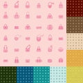 Handbag Icons Seamless Pattern