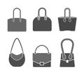 Handbag icons set