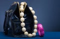 Handbag and jewelry Royalty Free Stock Photo