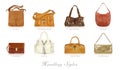 Handbag styles Royalty Free Stock Photo