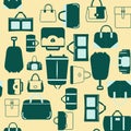 Handbags bags and Travel suitcases background