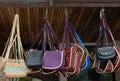 Handbags on open market display