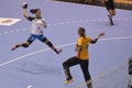 Handball attack Royalty Free Stock Photo