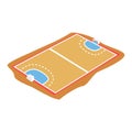 Handball court, playground cartoon vector Illustration