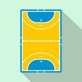 Handball field flat icon