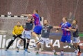 Handball game Motor vs Aalborg Royalty Free Stock Photo