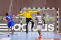 Handball game Motor vs Aalborg Royalty Free Stock Photo