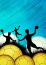 Handball girl background Royalty Free Stock Photo
