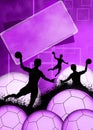 Handball girl background Royalty Free Stock Photo